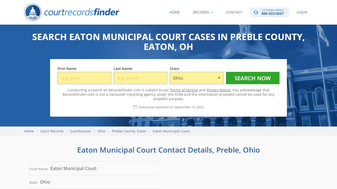 Eaton Municipal Court Case Search - Preble County, OH - RecordsFinder